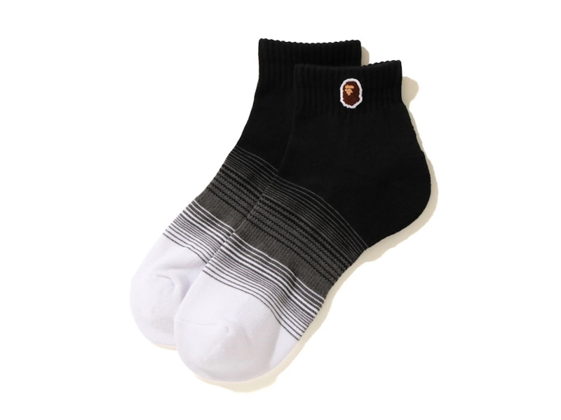 Спортивные носки BAPE Ape Head One Point Gradation Ankle Socks Black