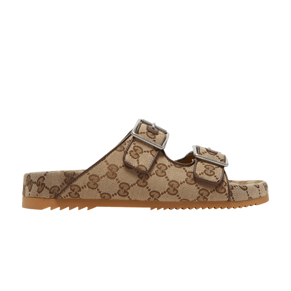 Сандалии Gucci Slide Sandal Strap 'Beige Monogram'