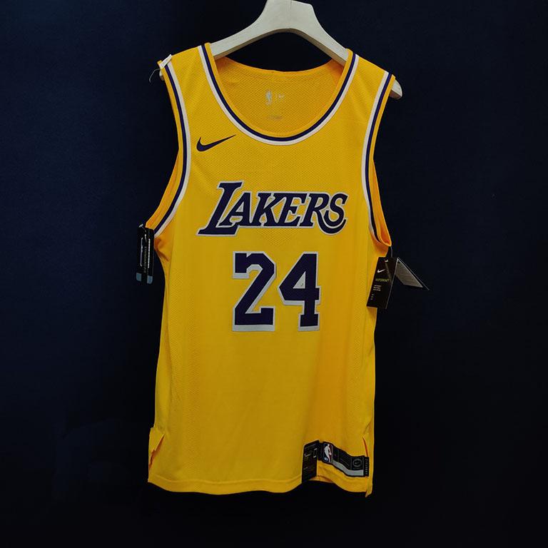 Баскетбольная джерси 2019-20 Los Angeles Lakers Nike Custom Authentic Jersey Yellow Icon Edition