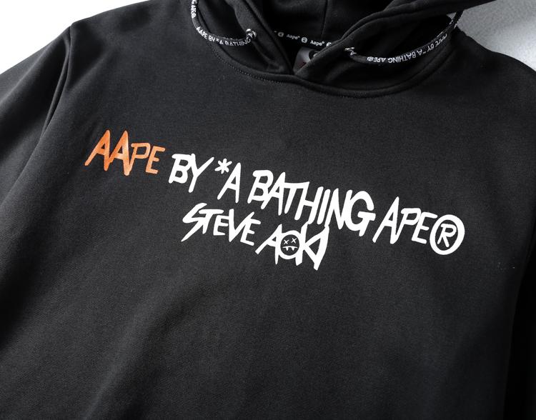 Худи AAPE x Steve Aoki Black