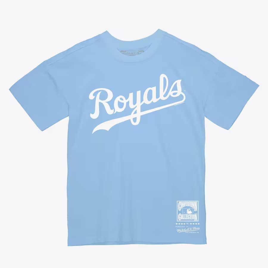 Футболка Mitchell & Ness Light Blue Kansas City Royals Wordmark T-Shirt