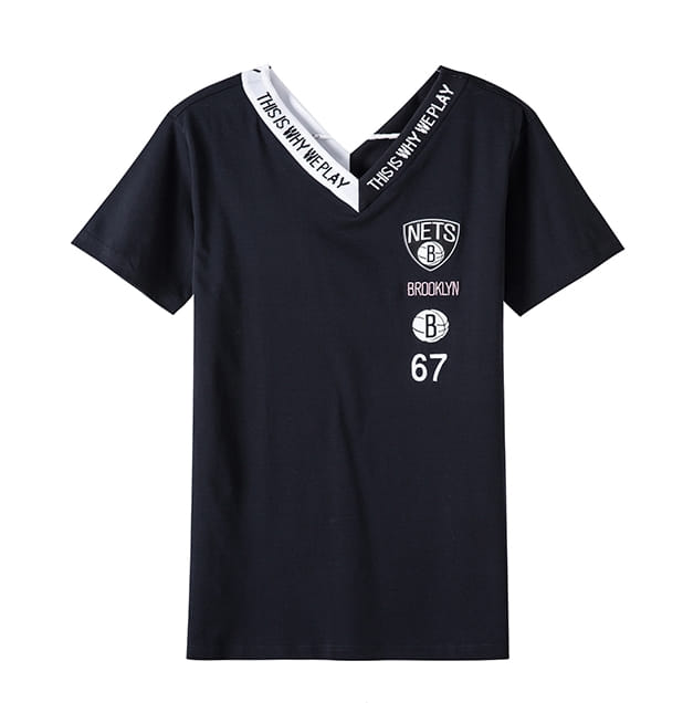 Футболка 2018 NBA Brooklyn Nets #67 Black/White Tee