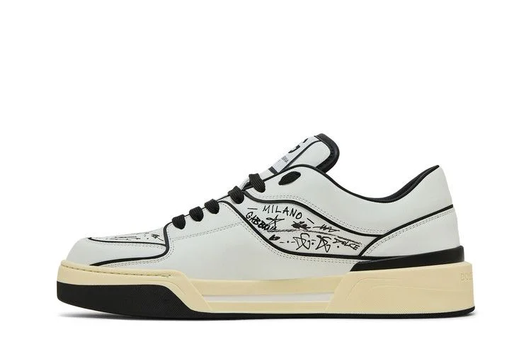 Кроссовки Dolce & Gabbana New Roma Low 'Allover Graffiti - White'