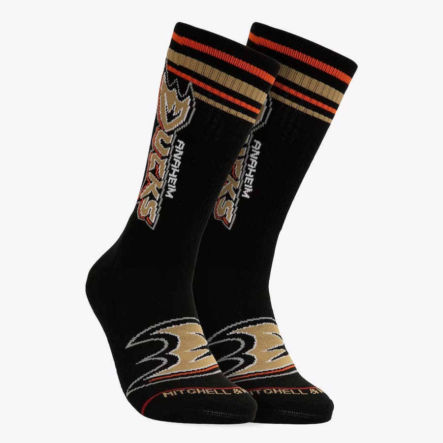 Спортивные носки Mitchell & Ness Anaheim Ducks Power Play Crew Socks