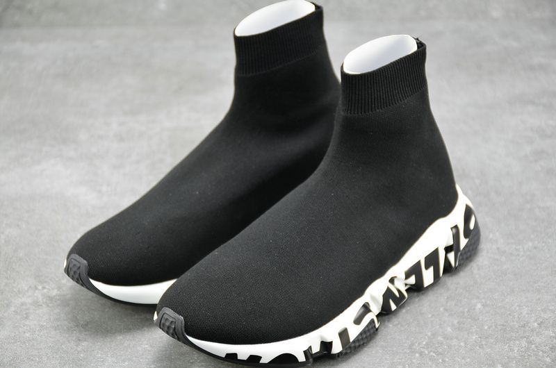 Balenciaga-Speed-Trainer-Graffiti-Black-White-13