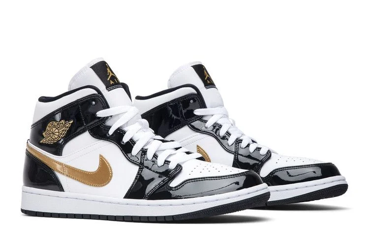 Krossovki-Air-Jordan-1-Mid-Patent-SE-Black-Gold-7
