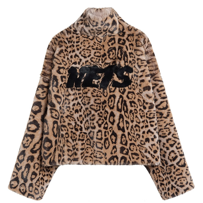 Короткая шуба 2020 Brooklyn Nets Leopard Short Fur Coat Womens