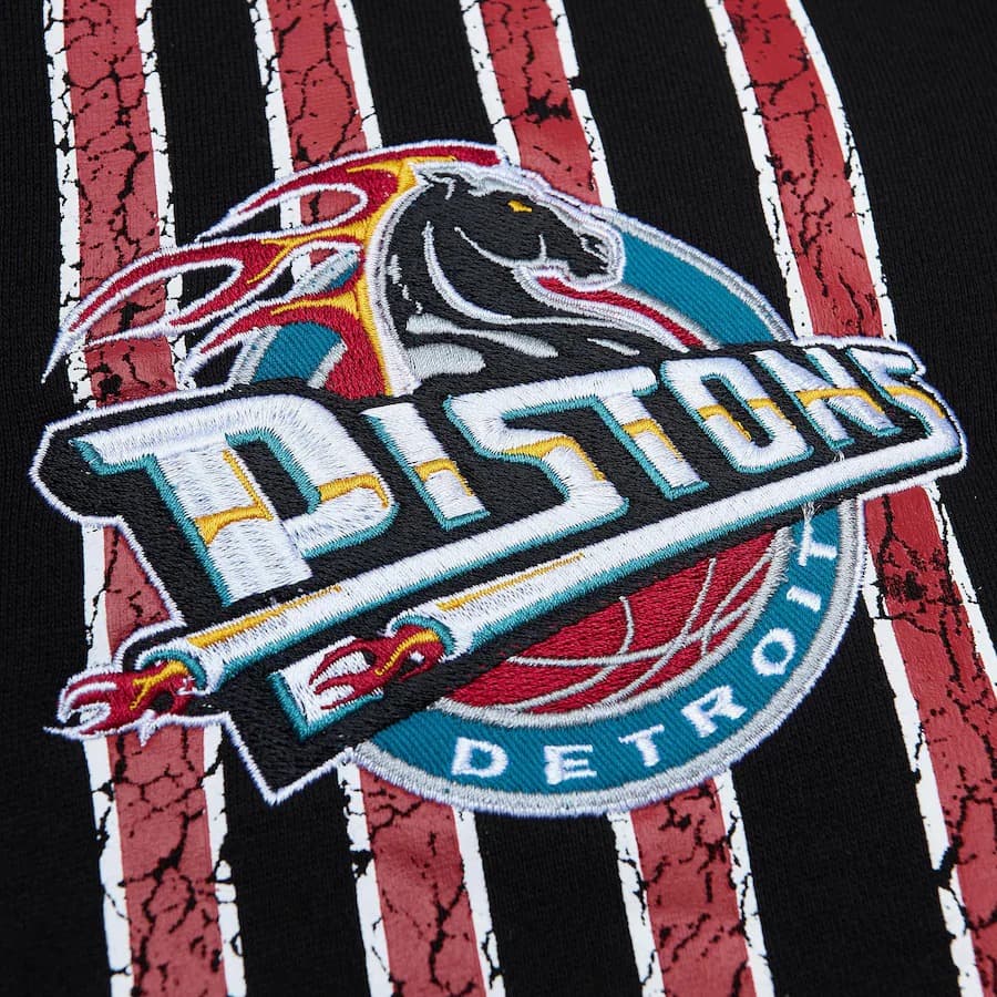 Худи Mitchell & Ness Black Detroit Pistons Team OG Fleece Pullover Hoodie