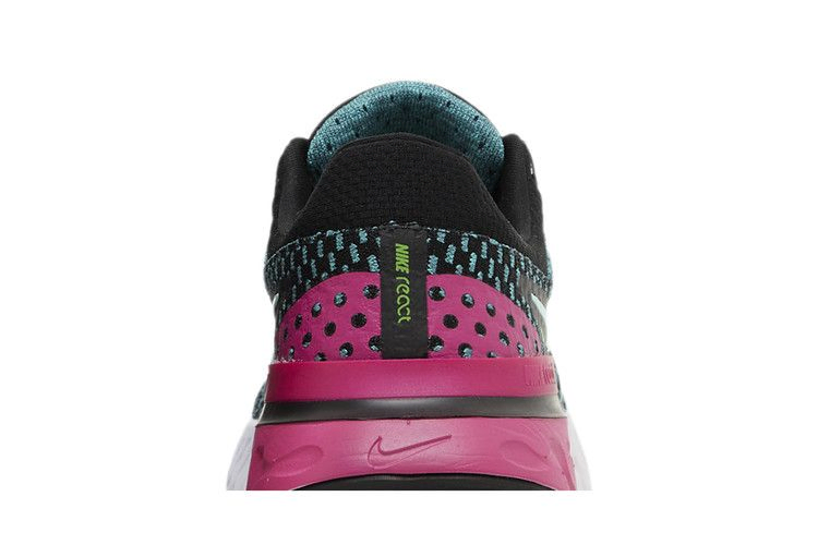 Кроссовки Nike Wmns React Infinity Run Flyknit 3 'Black Pink Prime Dynamic Turquoise'