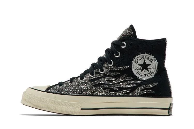 Кроссовки Converse Wmns Chuck 70 High 'Archival Glitter Flame - Black Egret'