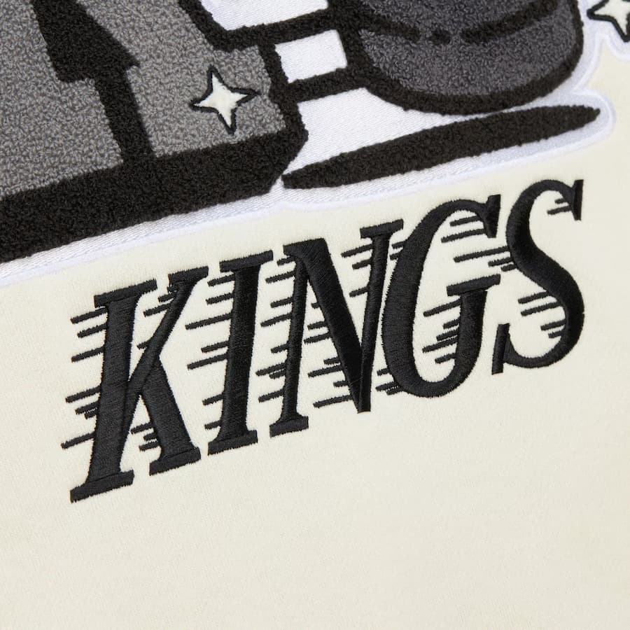 Худи Mitchell & Ness Cream Los Angeles Kings Sswagger Fleece Pullover Hoodie