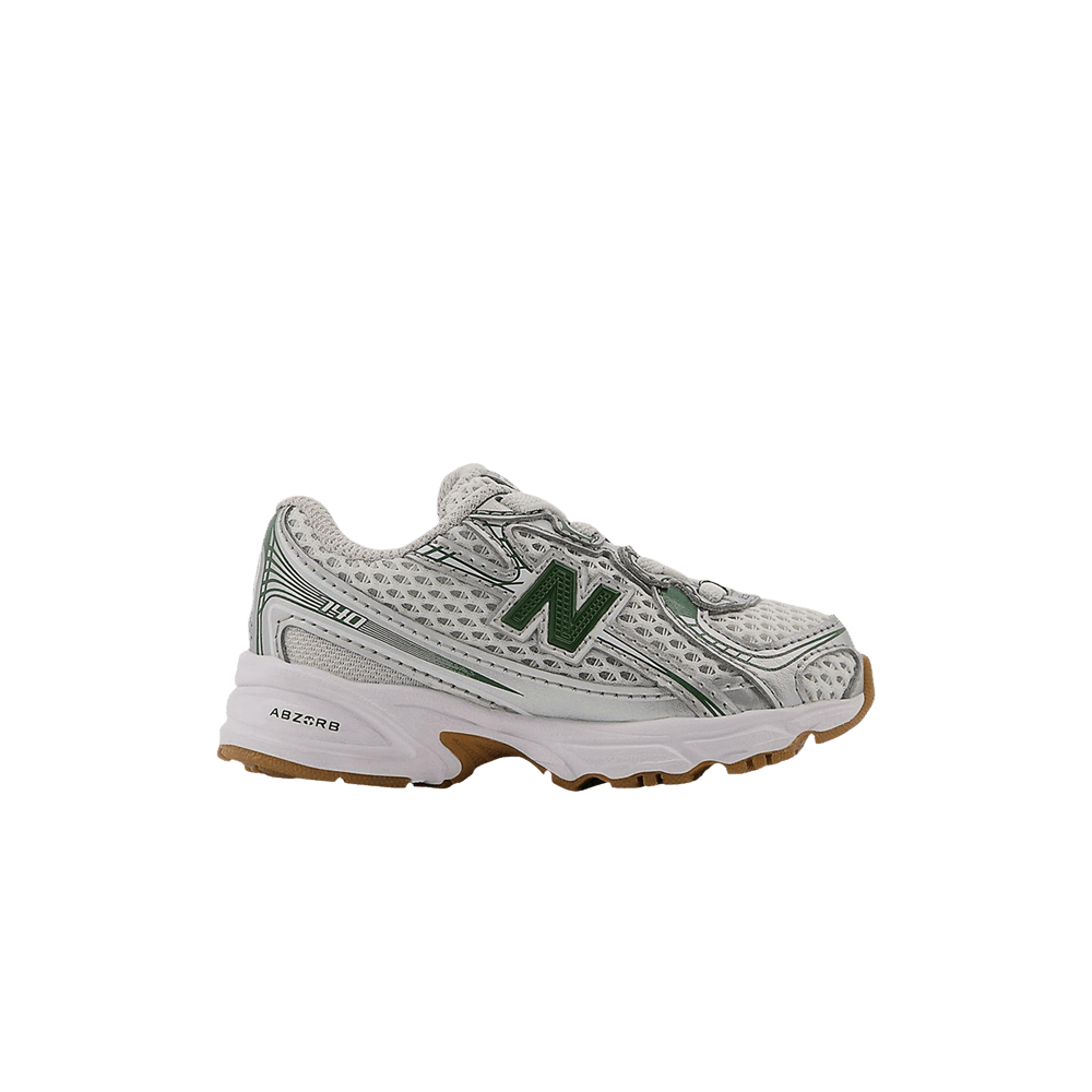 Кроссовки New Balance 740 Bungee Lace Toddler 'Silver Metallic Dark Alpine Green'