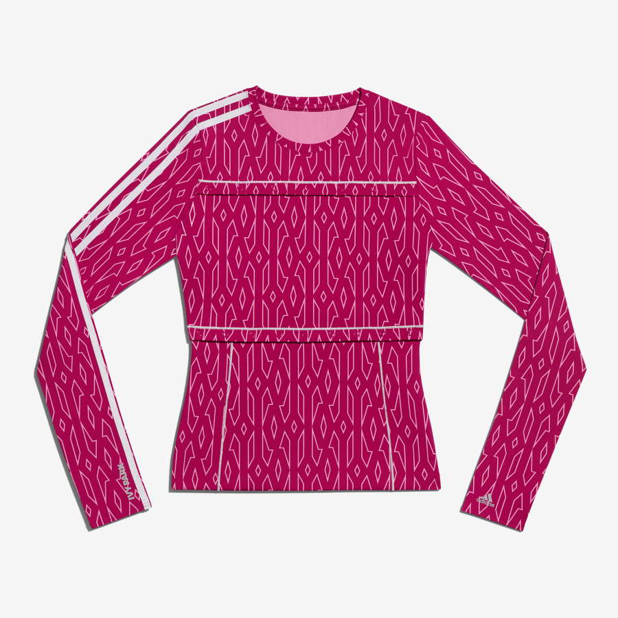Спортивный топ adidas Ivy Park Snap Monogram Top (Plus Size) Bold Pink