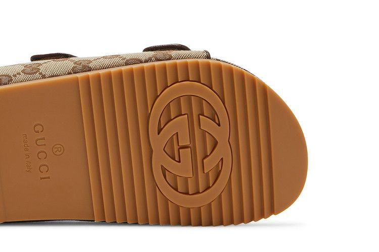 Сандалии Gucci Slide Sandal Strap 'Beige Monogram'