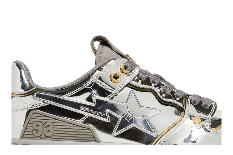 Кроссовки Hajime Sorayama x BAPE Sk8 Sta 'Silver'