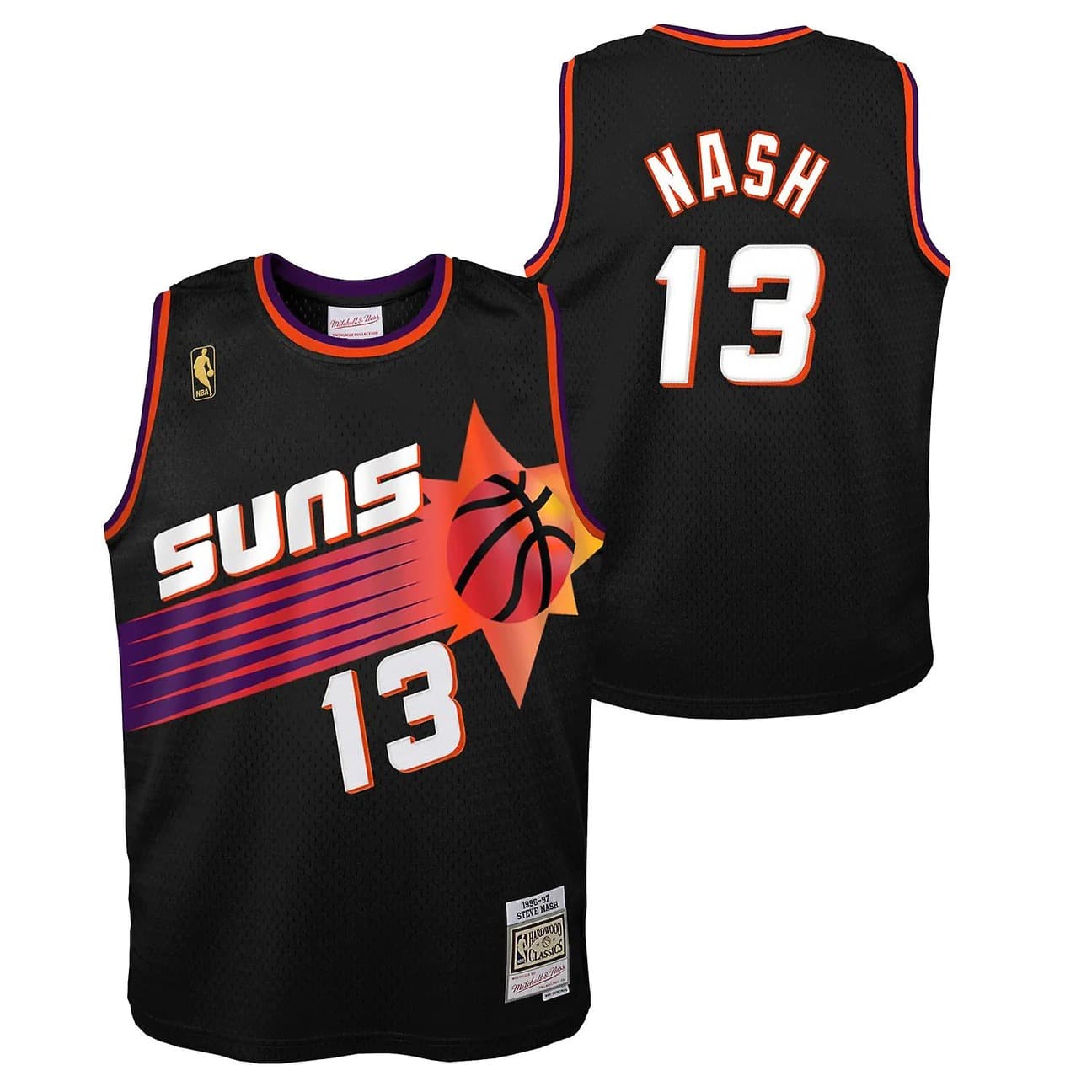 1996-97-Phoenix-Suns-Steve-Nash-13-Youth-Swingman-Hardwood-Classics-Black-Jersey-6