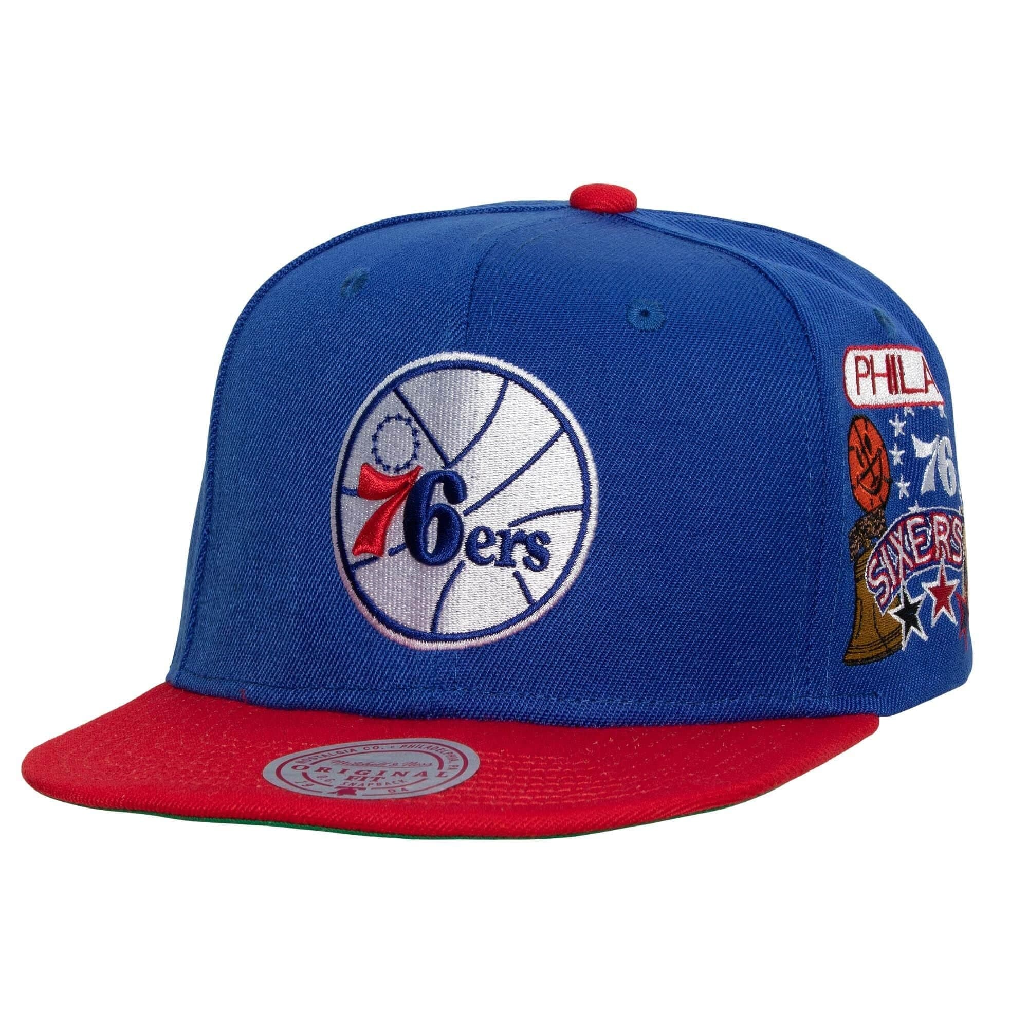 Бейсболка Mitchell & Ness Patch Overload Snapback HWC Philadelphia 76ers