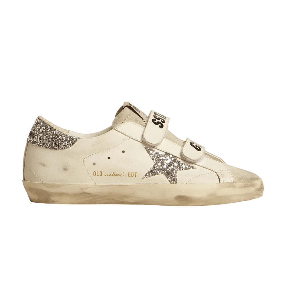 Кроссовки Golden Goose Wmns Old School 'White Silver Glitter'