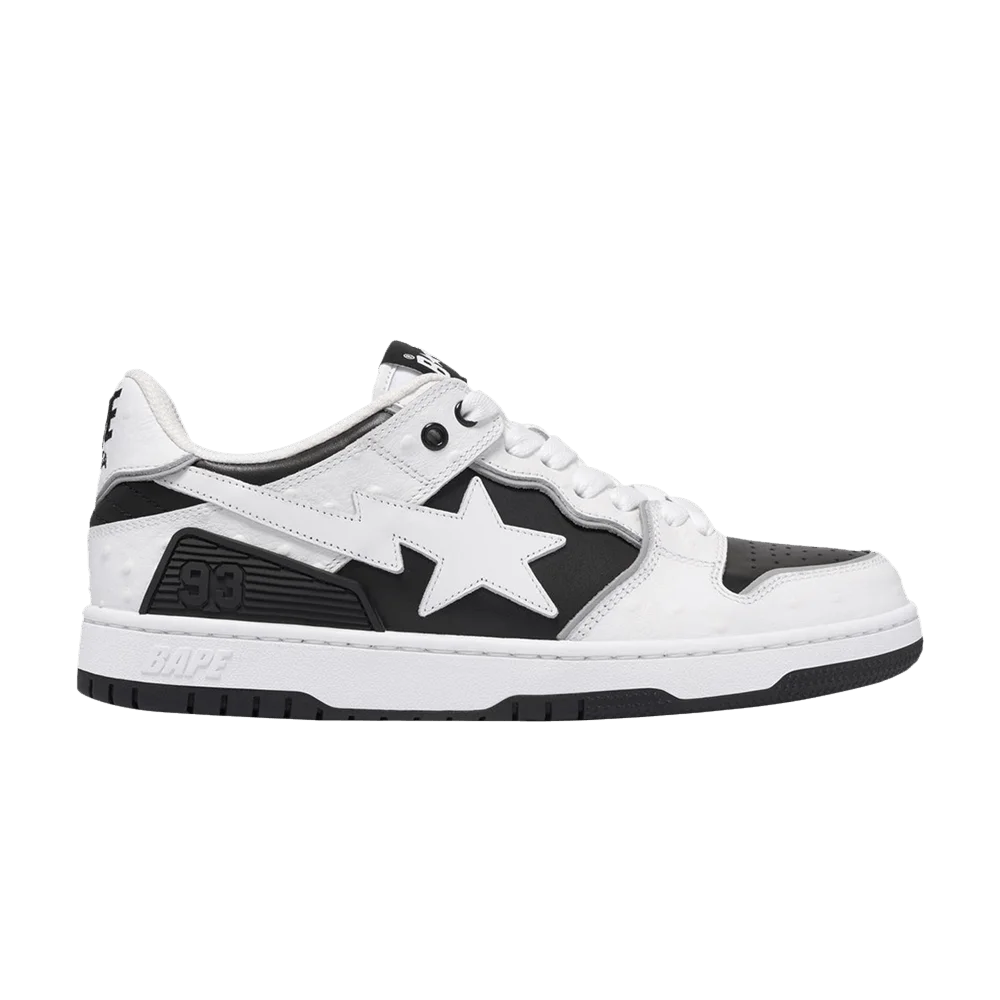 Krossovki-BAPE-Sk8-Sta-1-Faux-Ostrich-Leather-Pack-Black