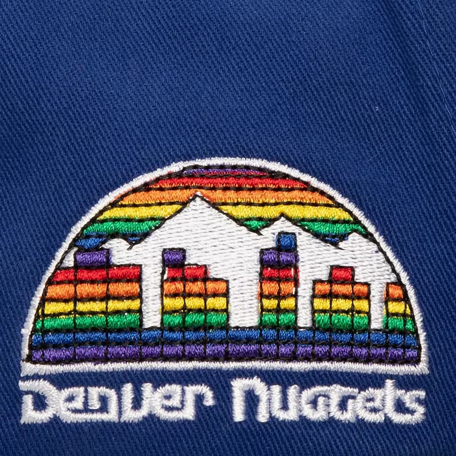 Бейсболка Mitchell & Ness Blue Denver Nuggets Block Sweep Pro Adjustable Hat