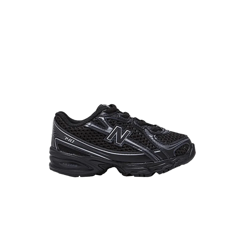 Кроссовки New Balance 740 Bungee Lace Toddler 'Black Silver Metallic'