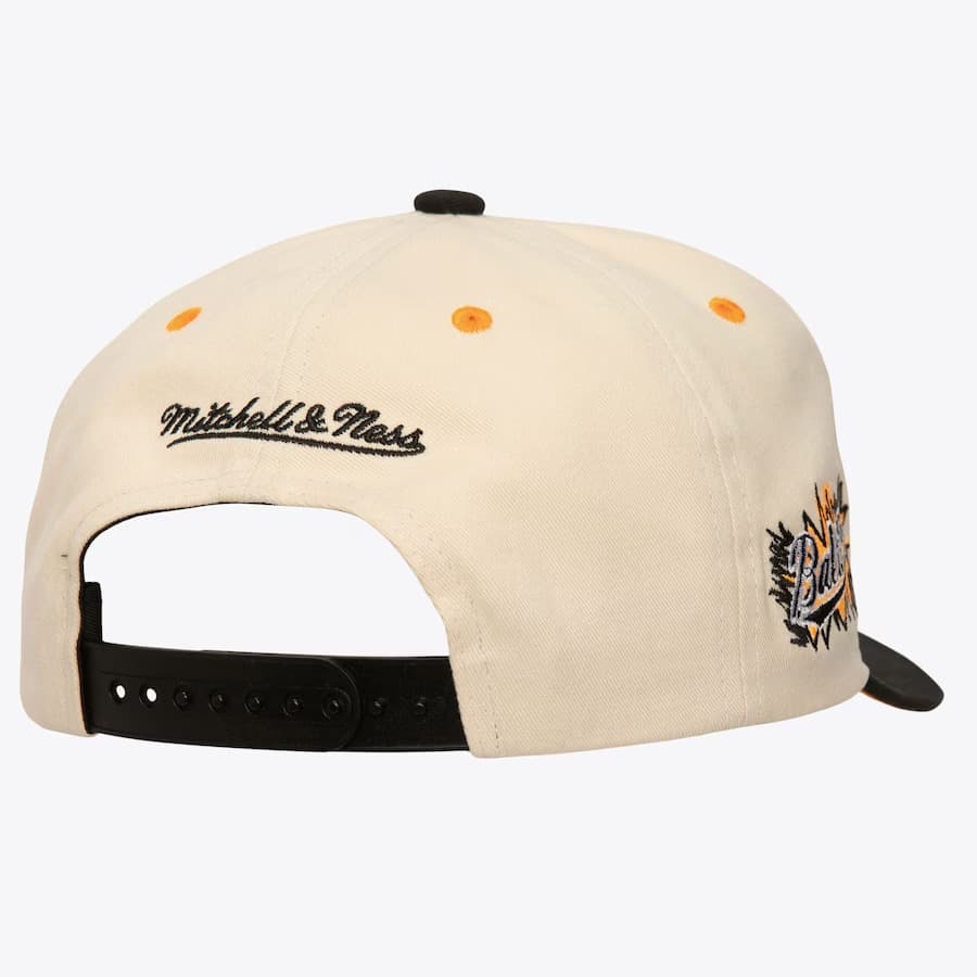 Бейсболка Mitchell & Ness Cream Baltimore Orioles Overspray Pro Crown Snapback Hat