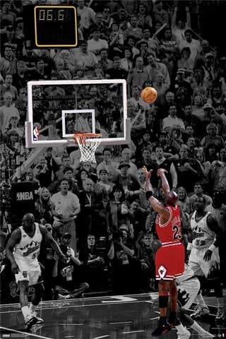 Настенный постер Michael Jordan Chicago Bulls The Shot NBA Wall Poster