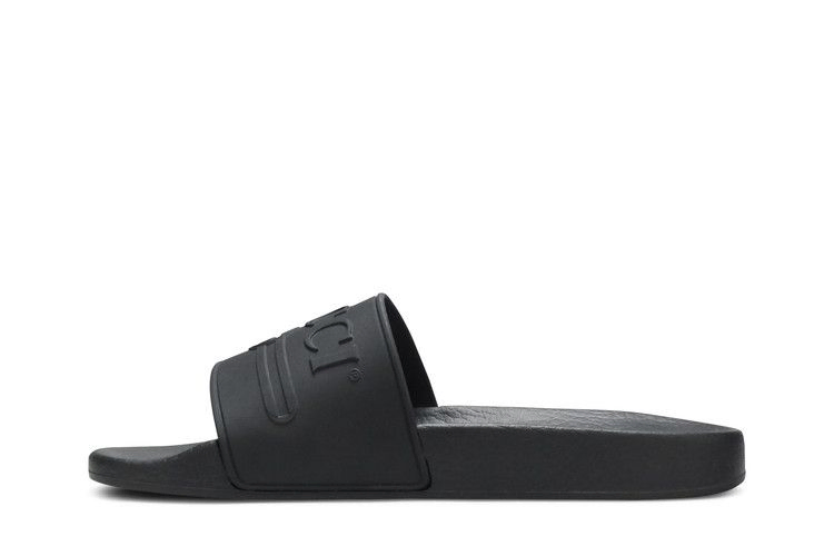 Кроссовки Gucci Logo Rubber Slide 'Black'