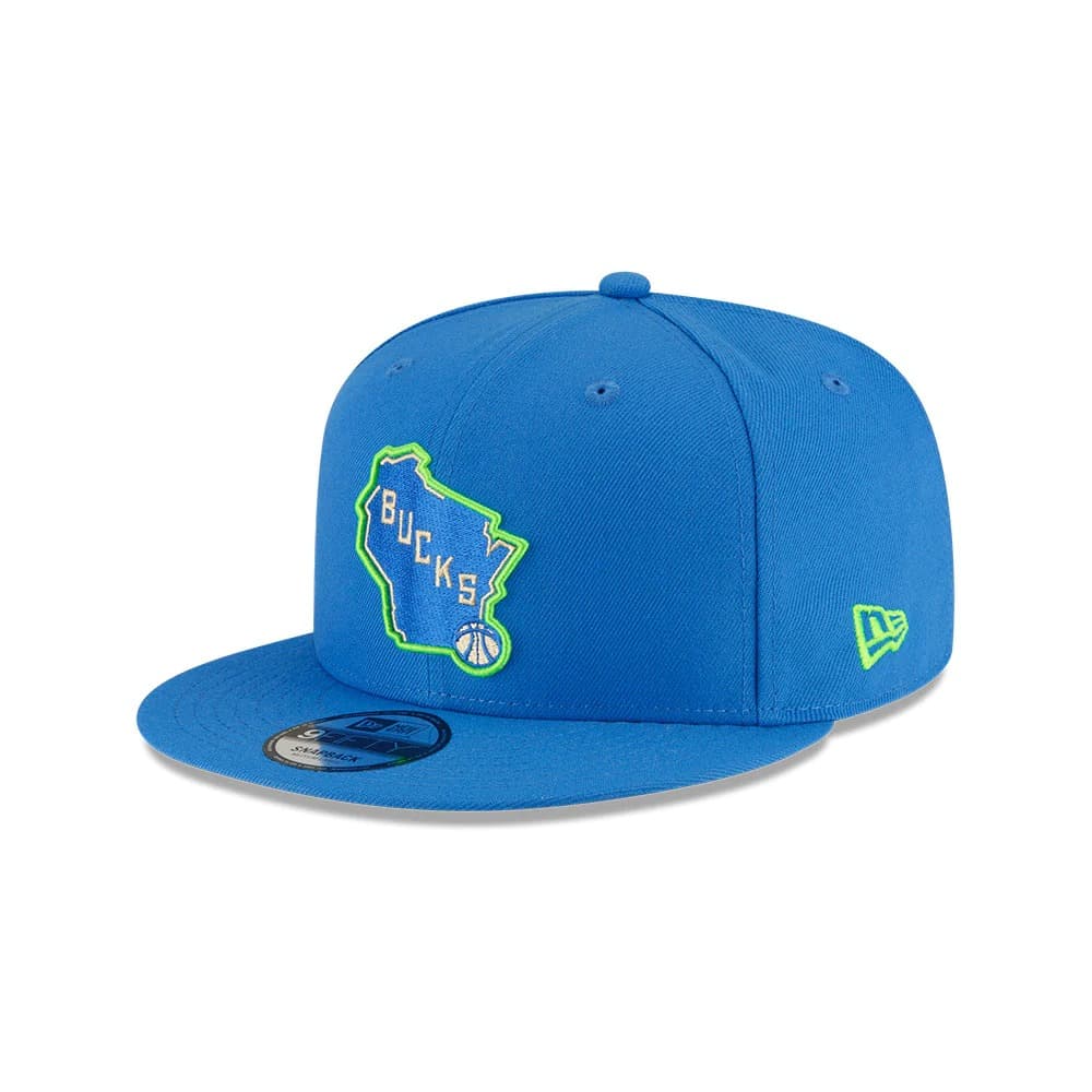 Бейсболка New Era Milwaukee Bucks 9FIFTY Alternate 2024 City Edition NBA Snapback Hat