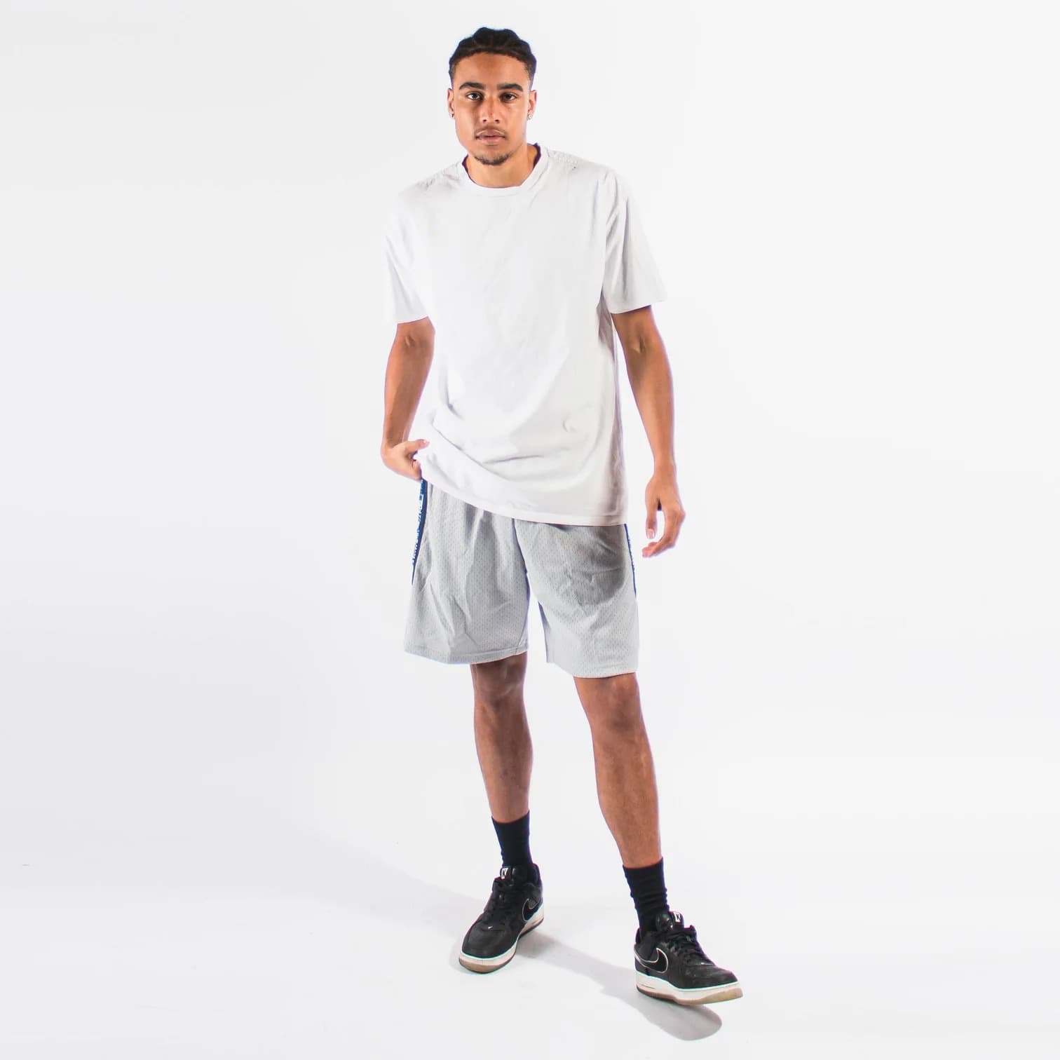 Спортивные шорты Mitchell & Ness Georgetown Hoyas 1995-96 Hardwood Classics Throwback Swingman NCAA White Shorts