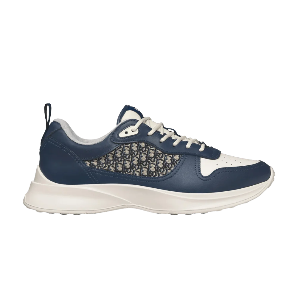 Krossovki-Dior-B25-Runner-Dior-Oblique-Navy-Blue-Cream