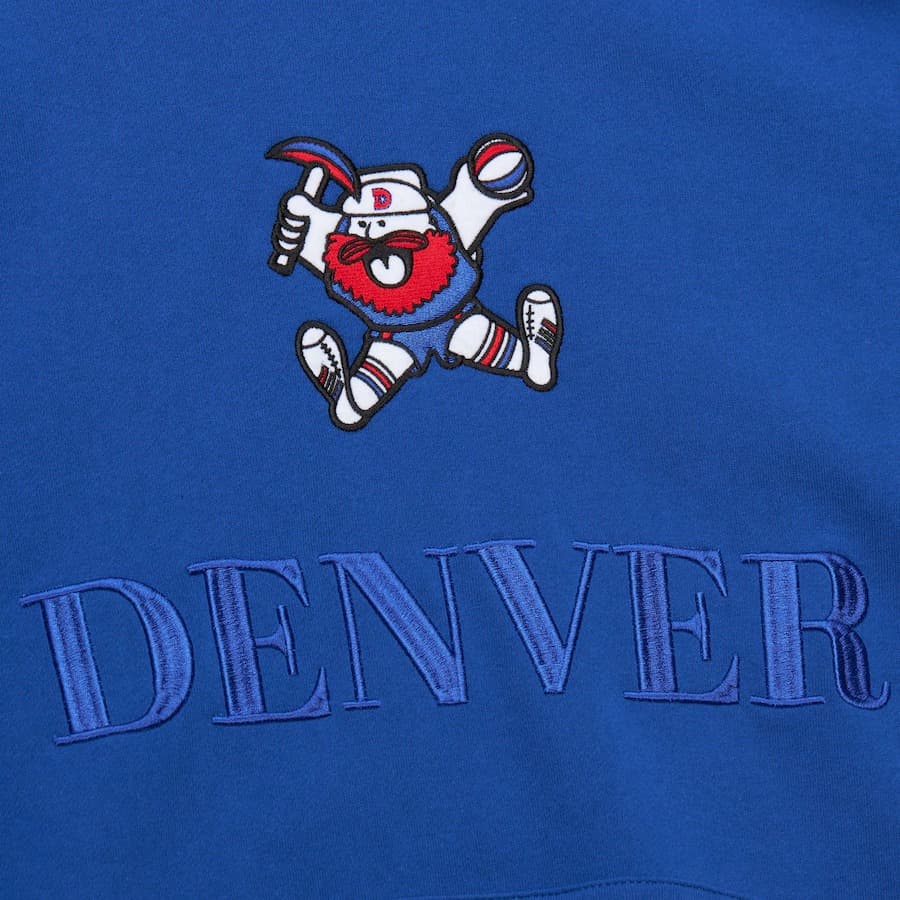Худи Mitchell & Ness Royal Denver Nuggets Team OG 3.0 Vintage Fleece Pullover Hoodie