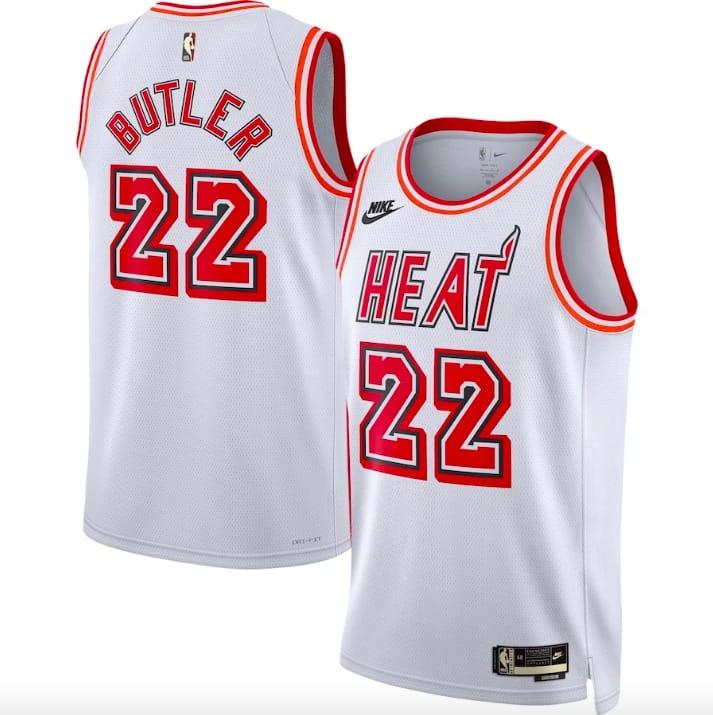 Баскетбольная джерси 2022-23 Miami Heat #22 Jimmy Butler Swingman Classic White Jersey