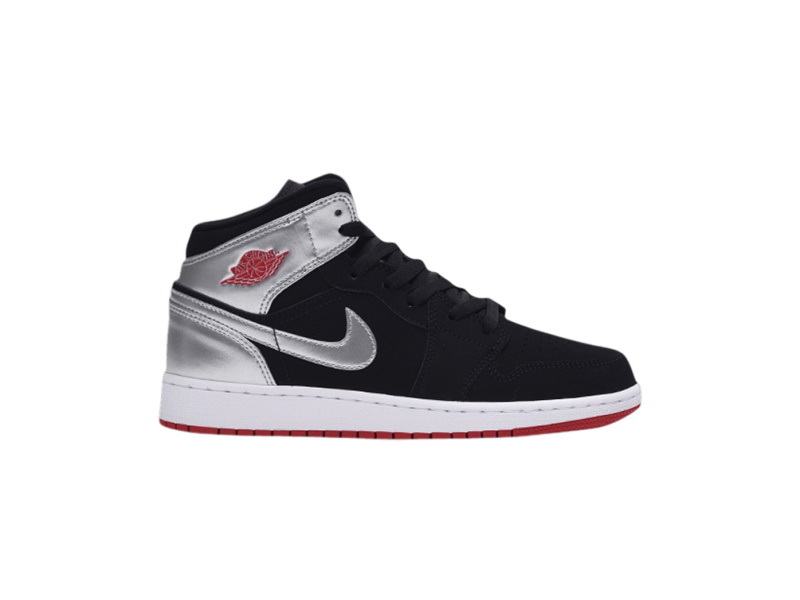 Air-Jordan-1-Retro-Mid-GS-Black-Silver