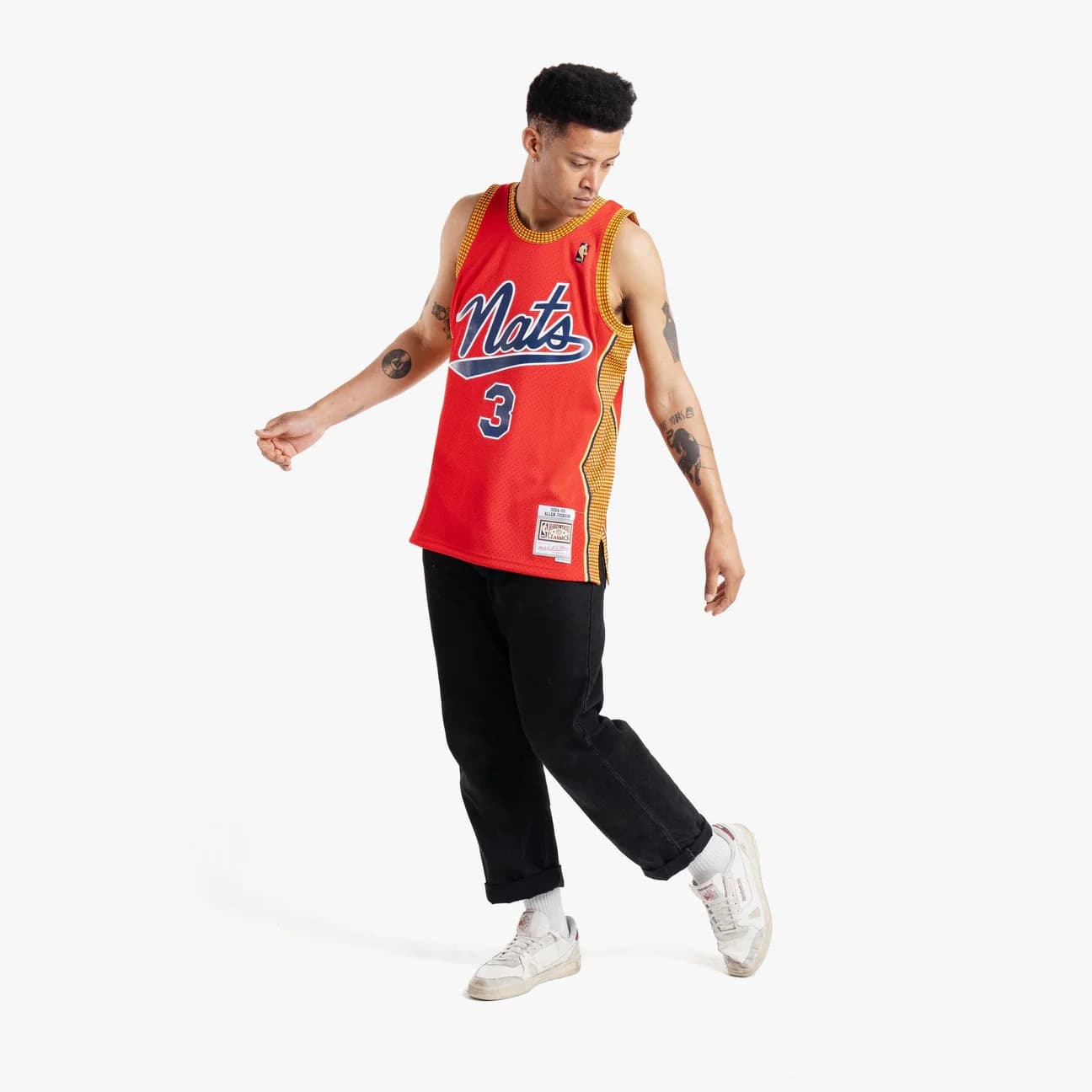 Баскетбольная джерси 2004-05 Syracuse Nationals Allen Iverson #3 Swingman Hardwood Classics Red Jersey