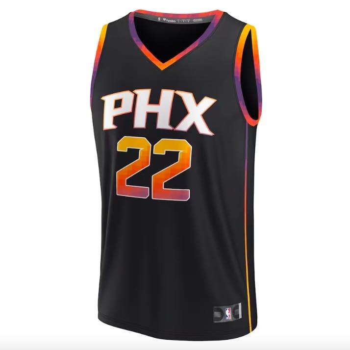 Баскетбольная джерси 2022-23 Phoenix Suns #22 Deandre Ayton Fast Break Statement Black Jersey