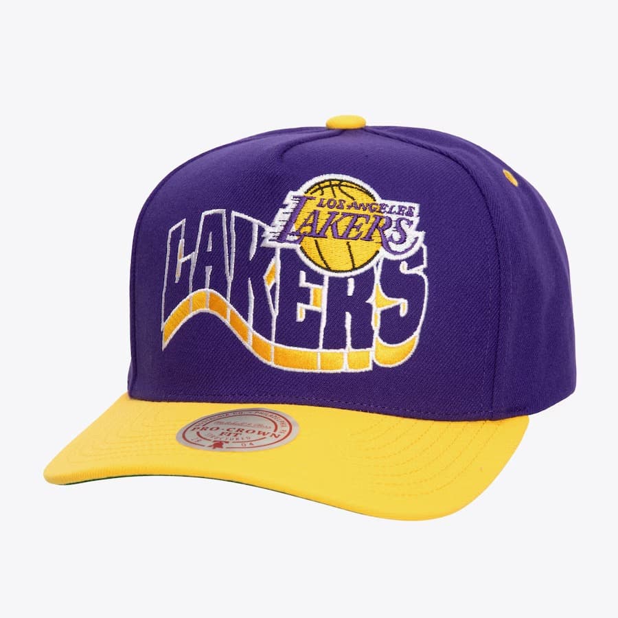 Бейсболка Mitchell & Ness Purple Los Angeles Lakers Wavy Pro Crown Snapback Hat