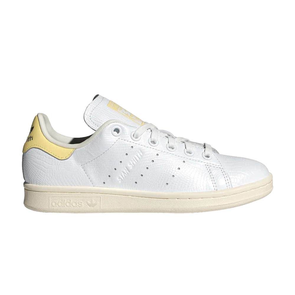 Krossovki-Adidas-Wmns-Stan-Smith-White-Almost-Yellow-Reptile