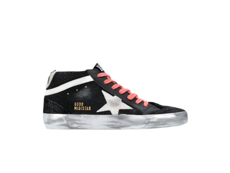 Кроссовки Golden Goose Wmns Mid Star Wave Sparkle – Black
