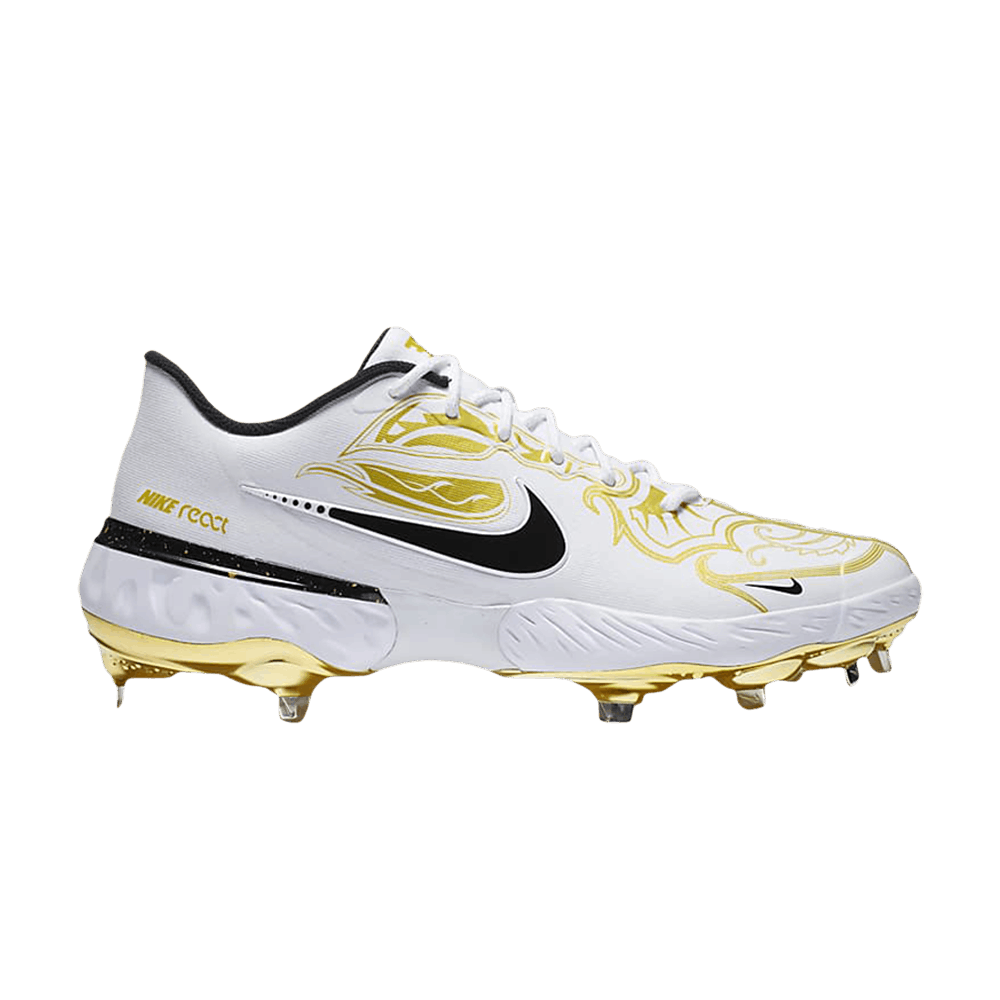 Кроссовки Nike Alpha Huarache Elite 3 Low Premium 'White Metallic Vivid Gold'