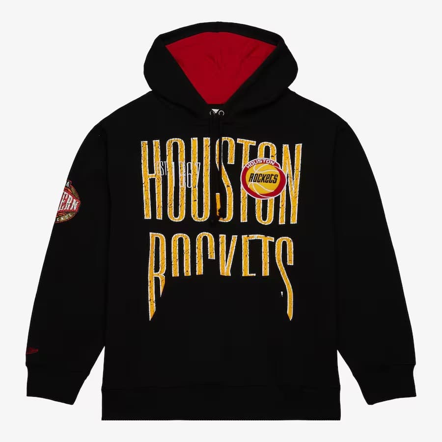 Худи Mitchell & Ness Black Houston Rockets Team OG Fleece Pullover Hoodie