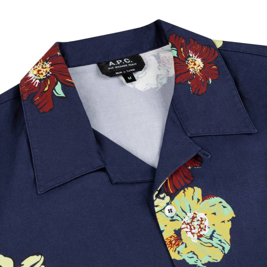 Рубашка A.P.C. Louis S/S Shirt Dark Navy Blue