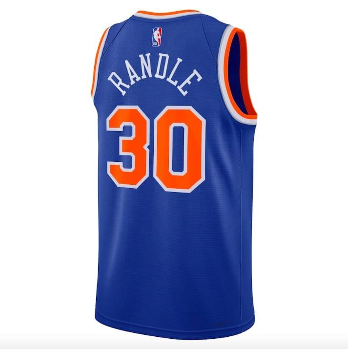 Баскетбольная джерси 2022-23 New York Knicks #30 Julius Randle Swingman Icon Blue Jersey