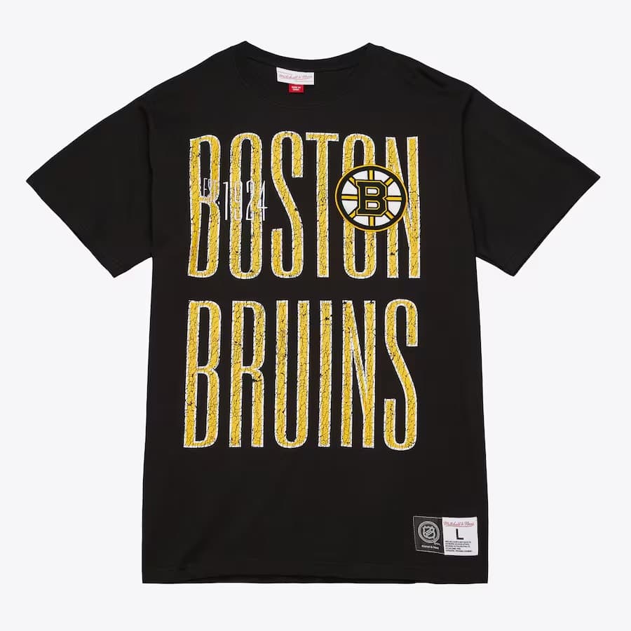 Футболка Mitchell & Ness Black Boston Bruins Team OG Premium T-Shirt