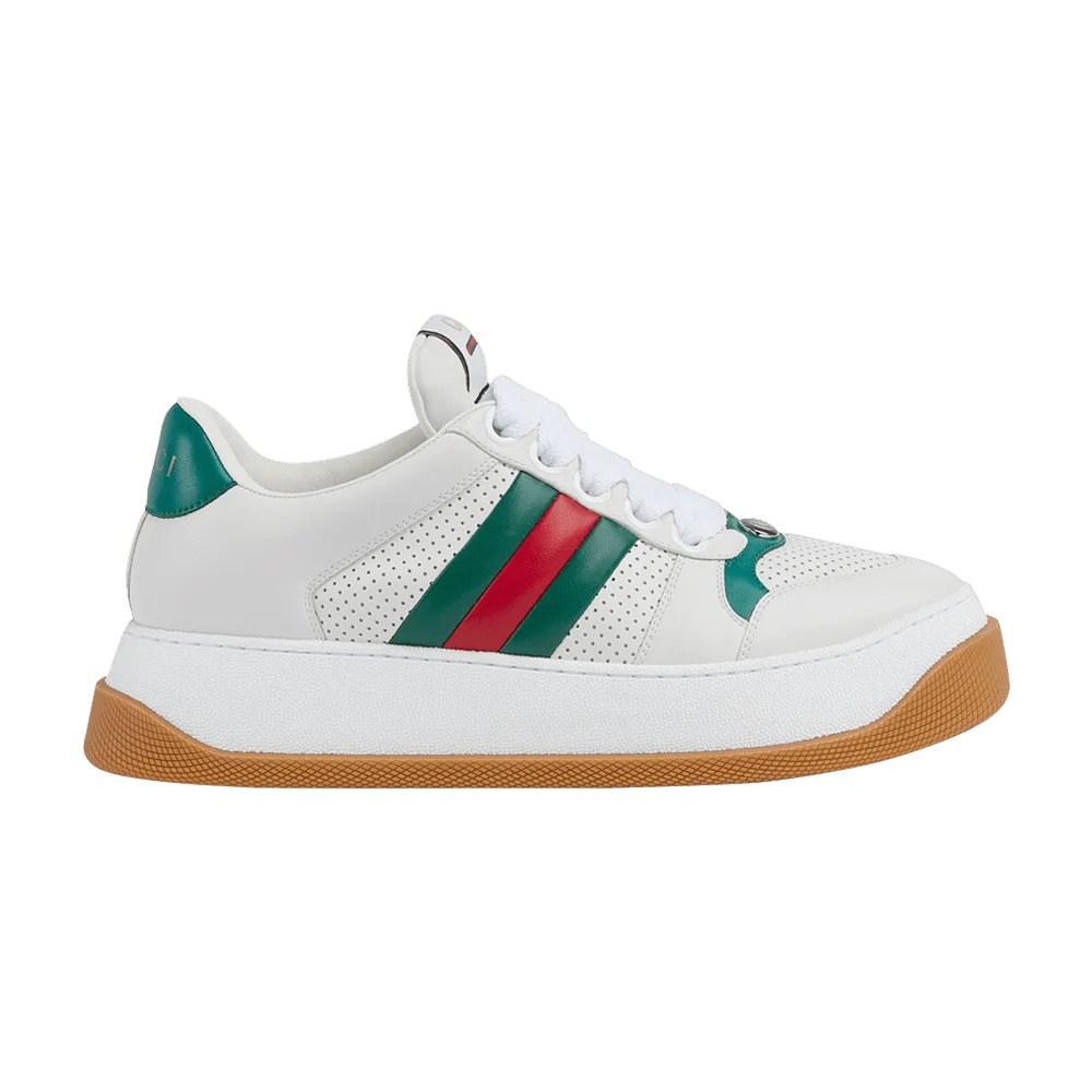 Кроссовки Gucci Web Screener 'White Green Red'