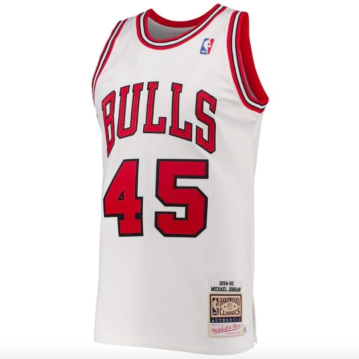 Баскетбольная джерси 1994-95 Chicago Bulls #45 Michael Jordan Mitchell & Ness Authentic White Jersey