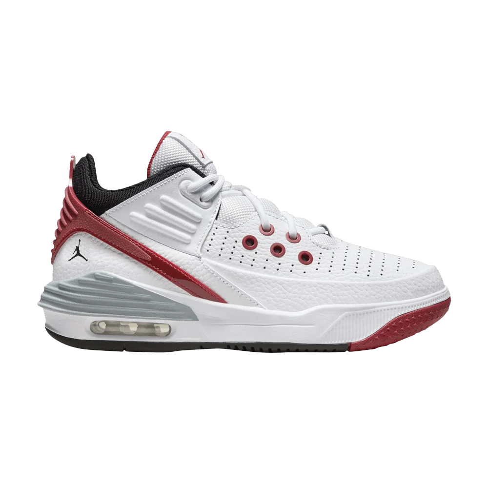 Krossovki-Air-Jordan-Max-Aura-5-GS-White-Varsity-Red