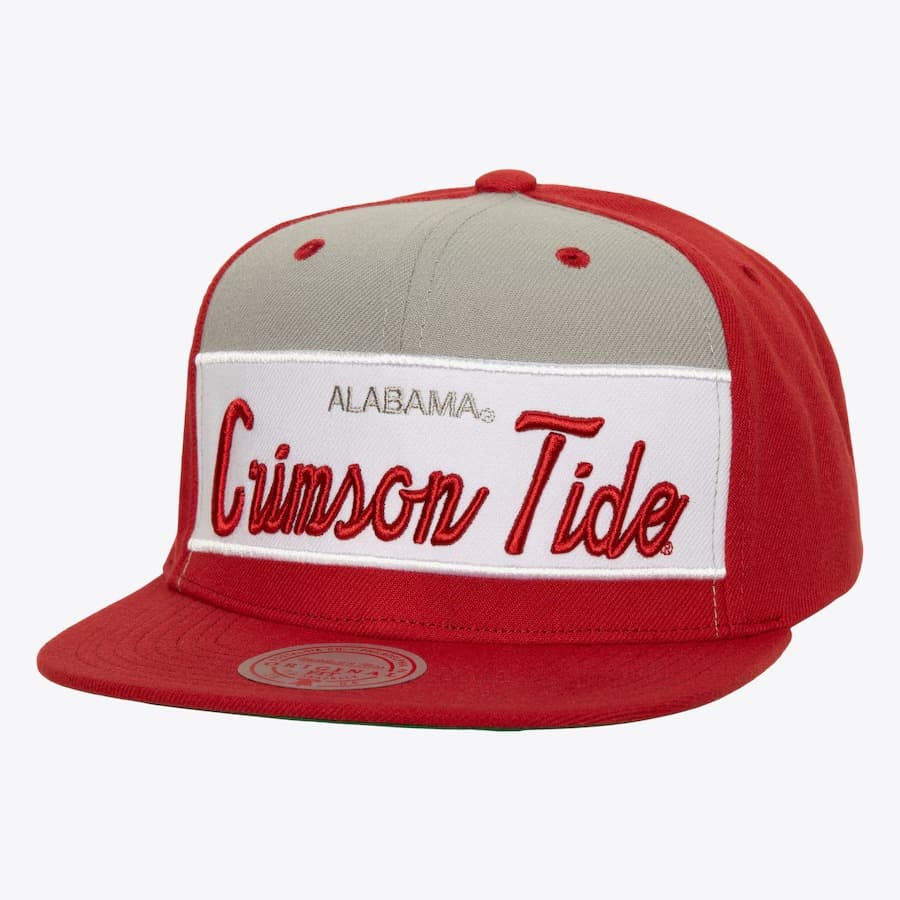 Бейсболка Mitchell & Ness Crimson Alabama Crimson Tide Retro Sport Vintage Snapback Hat