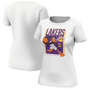 Los-Angeles-Lakers-Fanatics-Branded-Space-Jam-Tune-Squad-Daffy-Duck-T-Shirt-Womens-1-300x300