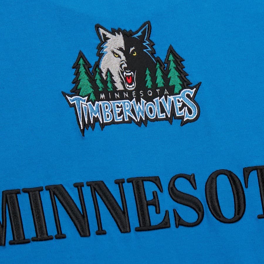 Футболка Mitchell & Ness Blue Minnesota Timberwolves Team OG 3.0 Vintage T-Shirt